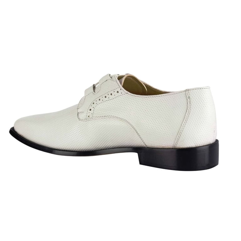 LIBERTYZENO White Leather Oxford Style Dress Shoes LIBERTYZENO Mens Oxford Formal Dress Shoes For Adult Male  main image 3