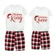 thumbnail image 3 of Conjunto de pijamas de Navidad para parejas, ropa de dormir corta para adultos, King & Queen, a juego, 3 of 3