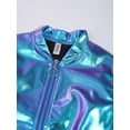 thumbnail image 6 of Miutii Kids Girls Boys Metallic Bomber Moto Jacket Coat Hip Hop Jazz Dance Top Disco Costume Colorful 8, 6 of 7