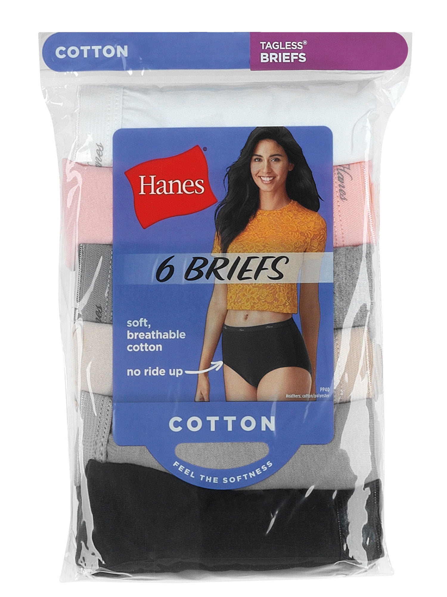 Hanes Womens All-Over Smoothing Control Cotton Brief (H062) - Import It All