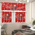 thumbnail image 2 of Santa Claus Christmas Kitchen Window Curtains Kitchen Curtains Sets for Windows Stain Resistant Kitchen Window Curtains for Living Room Bedroom Set of 3, 2 of 5