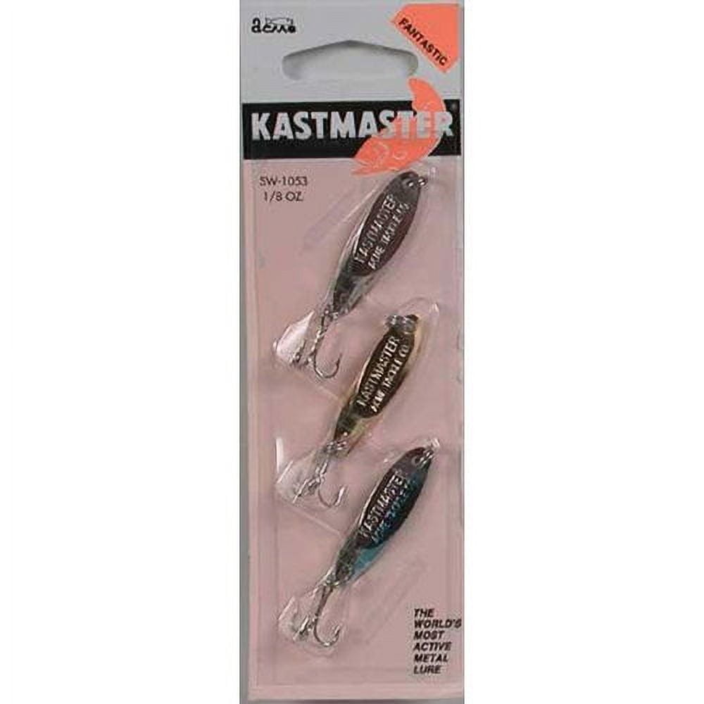 Acme Tackle Kastmaster Fishing Lure Spoons 3PK 1/8 oz. Chrome, Gold, Neon Blue