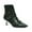 Dark Green, variant on Women Pointed Toe Multiple Buckled Straps Ankle Boots Side Zipper Metal Low Heels Fashion Comfort Work Dress Booties Size 9 Black