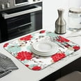thumbnail image 4 of Microfibre Drying Mat for Kitchen Pioneer Dish Drying Drainer Mat Absorbent Colorful Floral Drying Mat Washing Up for Glass, Plate & Cup 16inch X 18inch, 4 of 7