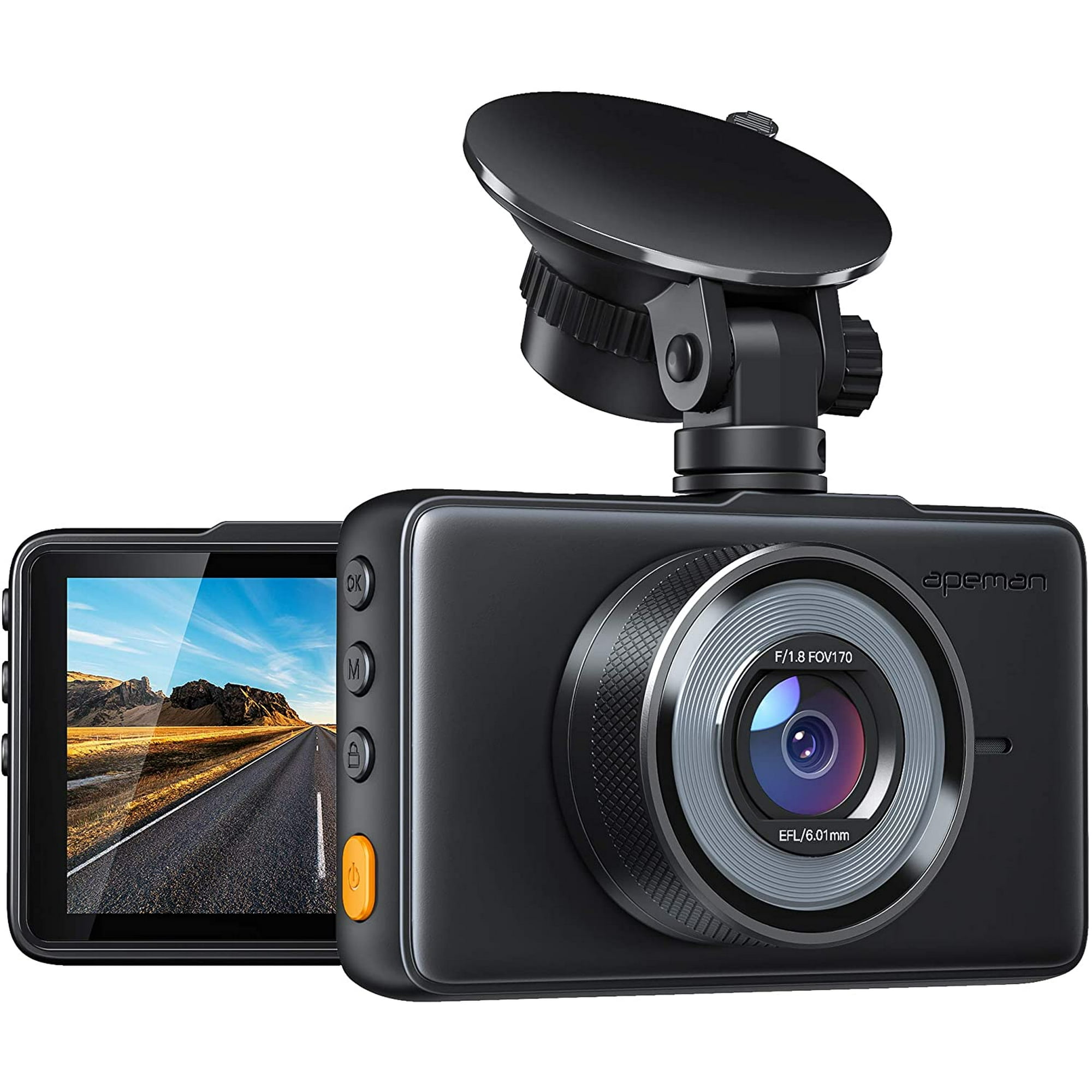 Apeman Dash Cam 1080P FHD DVR Car Driving Recorder 3 Inch LCD Screen