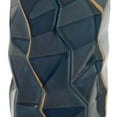 thumbnail image 5 of DecMode Blue Ceramic Modern and Coastal Vase 5"W x 15"H, featuring Minimalist Design with clean Lines and Angular Structures, 5 of 13
