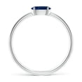 thumbnail image 2 of Angara Natural 0.6 Ct. Blue Sapphire with Diamond Solitaire Ring in Sterling Silver for Women (Ring Size: 12), 2 of 10