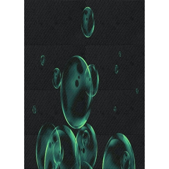 Ahgly Company Indoor Rectangle Patterned Black Novelty Area Rugs, 8' x 12'