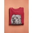 thumbnail image 3 of Cute Pitbull Head Sweatshirt Men -Image by Shutterstock, Male 3X-Large, 3 of 4
