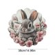 thumbnail image 3 of Manteles individuales de conejito de Pascua | Tapete de mesa redonda de lino, multicolor, 14,96" | Filo de encaje, resistente al desvanecimiento, fácil de cuidar | Decoración de mesa de primavera y, 3 of 6