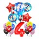 thumbnail image 2 of Globo de papel de aluminio para decoración de fiesta de cumpleaños, suministros de actividades para niños, juguetes de baño para bebés, Sonic azul, dibujos animados（26pcs18, 2 of 5