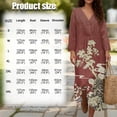 thumbnail image 6 of DISNIMO Tree Print Women's Maxi Dresses Loose V Neck Midi Dress Lightweight 3/4 Sleeve Dresses for Women Fashion Fall Dress, L, 6 of 6