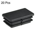 thumbnail image 3 of Uxcell 1.57''x0.98'' Rectangle Cap Desk Chair Furniture Leg Foot Cover PP Black 20Pcs, 3 of 3