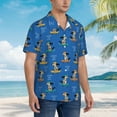 thumbnail image 2 of Cauagu Skater Dog Print Hawaiian Shirt for Men,Casual Short Sleeve Button Down Shirts Summer Beach Men's Regular-Fit Short-Sleeve Print Shirt -3X-Large, 2 of 6