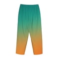 thumbnail image 3 of Lsque Orange To Teal Gradient1 Print Women's Pajama Pants, Lounge Pant - Comfortable Home Wear,Elastic Waistband, Stylish Design-X-Large, 3 of 9