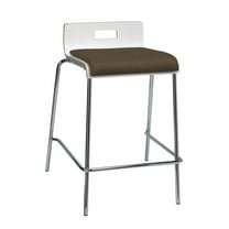 KFI Studios Jive Counter Stool, White Wood Back, Fudge Seat