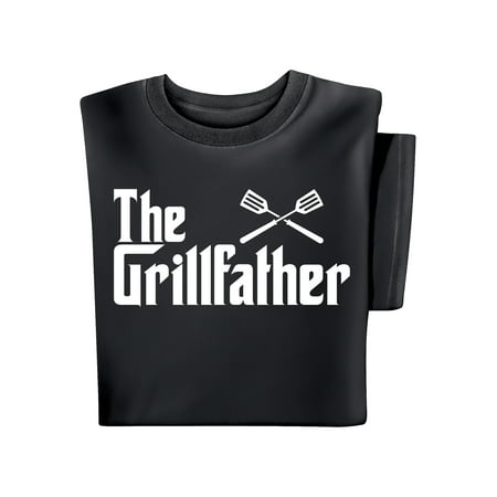 Collections Etc The Grillfather Crew Neck Short Sleeve Cotton T-Shirt