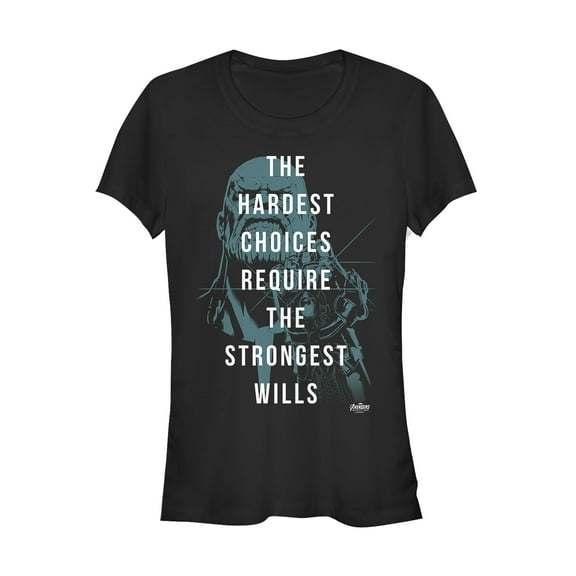 Junior's Marvel Avengers: Infinity War Thanos Choices  Graphic Tee Black X Large