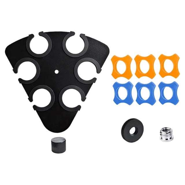 Soporte de portátil Multi Micrófono Organizador Metal Microphone Stand 6 ranura
