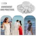 thumbnail image 3 of PENIKOKO White  Organza Hat for Women UV Blocking Elegant Spring Thin Hat, 3 of 8