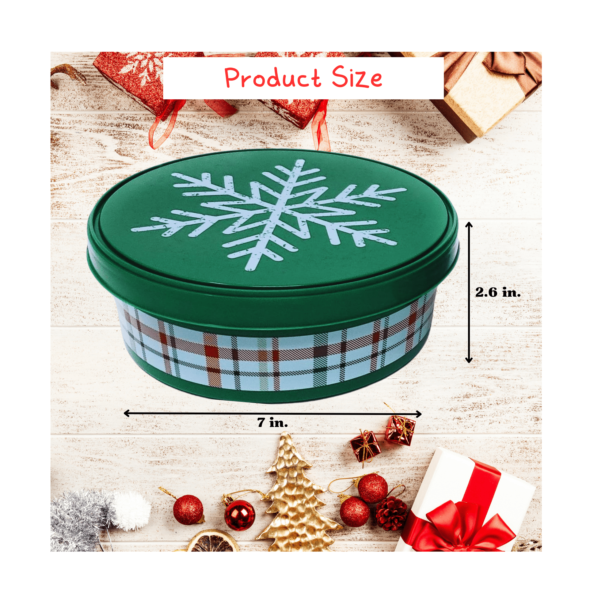Greenbrier Holiday~Christmas Cookie Storage Buckets with Lids (2 Buckets)