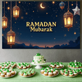 thumbnail image 7 of Ramadan Mubarak Lantern Moon Banner Decorations Backdrop Celebrations Festival Event Party Supplies Home Decor, 7 of 7