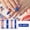 B, variant on 16pcs Independence Day Fake Nail Stickers 4th of July American Flag Fake Nails Sticker Full Cover Patriotic Theme DIY Stick on Nails for Party Celebration