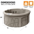 thumbnail image 2 of LifeSmart 4-Person 13-Jet Plug & Play Round Hot Tub with Thermal Cover, Sand, 2 of 12
