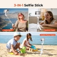 thumbnail image 2 of MUNBYN Portable 65.8IN Phone Floor Stand, Magnetic Height Adjustable Floor Stand Tripod，— Includes Bluetooth Remote for Remote Operation, 2 of 9
