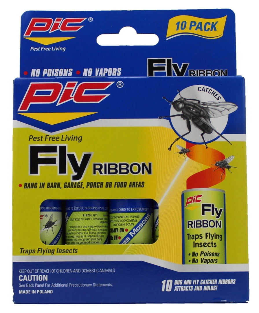 Pic FR10B Sticky Fly Ribbons (10Pack)