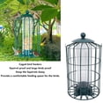 thumbnail image 3 of Djiypn Squirrel Proof Bird Feeders for Outdoors Hanging (Metal Green) Bird Feeder with 4 Ports, Chew-Proof & Weather Resistant, Backyard Gift (12.6 x 7.1 x 7.1 inches), 3 of 10