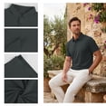 thumbnail image 6 of Havenx Mens Golf Shirt Short Sleeve Quick Dry Performance Shirt Collared 3 Buttons Moisture Wicking Golf Polos Casual Stylish Lightweight Athletic Golf Work Clothing,Dark Gray S, 6 of 6