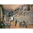 thumbnail image 3 of Carl Goebel the younger 18x14 Black Modern Framed Museum Art Print Titled - The Library, at the Same Time Office of the Officials of the Ambras Collection (Portrait Collection) (1889), 3 of 5