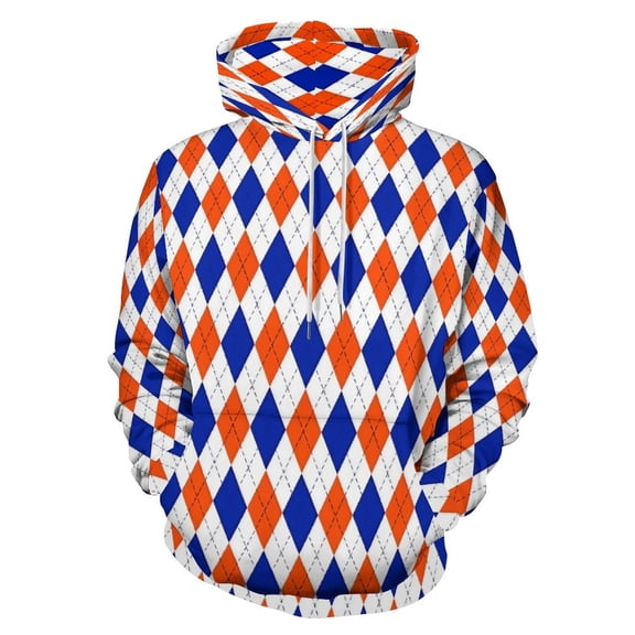 Argyle Diamond Pattern Men's Women New Sweatshirt Hoodie Men's Plus Size Sweatshirt Hooded Sweatshirt 3d Printed Street Men's Cloth
