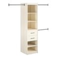 thumbnail image 5 of GDF Studio Closet Organizer with 5 Shelves, 2 Drawers and 3 Adjustable Hanging Rods, Ivory, 5 of 9