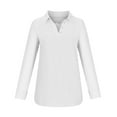 thumbnail image 5 of Tungbrin Women's Button up Shirts Long Sleeve Turn down Collar Lightweight Comfy Solid Color Tops 2025 Fall Trendy Clothes, 5 of 5