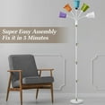 thumbnail image 6 of NATYSWAN Medusa LED Floor Lamp, Multi Head Modern Tall Lamp with Adjustable Gooseneck Standing Lamps Led Tall Lamp for Living Room Bedroom Kids Room Office 6 Color Lampshades Bulb Not Included, 6 of 9