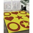 thumbnail image 3 of Ahgly Company Machine Washable Indoor Square Transitional Canary Yellow Area Rugs, 6' Square, 3 of 7