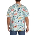 thumbnail image 3 of Yiaed Butterflies Print Mens Casual Wrinkle Free Shirts Short Sleeve Button Down Summer Stretch Dress Shirt-Small, 3 of 5
