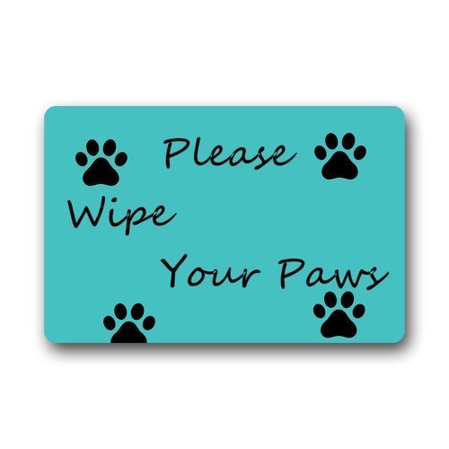 WinHome Funny Words Please Wipe Your Paws Doormat Floor Mats Rugs