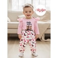 thumbnail image 5 of BemeyourBBs Western Baby Girl Cowgirl Clothes Newborn Baby Girls Litter Sister Outfit Letter Long Sleeve Romper Boot Print Pants Set Bow Headband 3 Pcs Spring Fall Winter Clothing, 5 of 9