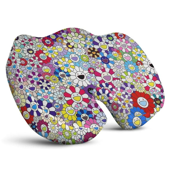 Premium Daisy Pattern Memory Foam Seat Cushion Ergonomic Chair Pad for Office Chair, Car, Airplane & Bleachers Sciatica, Tailbone Hip & Back Pain Relief - Chair Cushion for Long Office Workers.