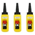 thumbnail image 1 of 3X Lift Control Pendant XAC-A2913 Waterproof Handheld Pushbutton Switch with Electric Hoist Handle, 2 Buttons,3 x Handheld control station,black & yellow, 1 of 8