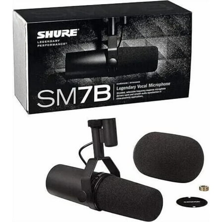 Shure SM7B Cardioid Dynamic Vocal Broadcast Microphone Sealed in box Black