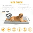 thumbnail image 4 of Pet Heating Pad, 6-Level Adjustable Temperature Dog & Cat Heating Pad with Timer, Waterproof Heated Pet Mat with Chew-Resistant Cord, 28 ×20in, 4 of 7