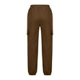 thumbnail image 5 of ATOGUTA Cargo Pants for Boys School Elastic Waist Casual Jogging Trousers Bottom for Kids Size 4T-12, Brown, 5 of 6