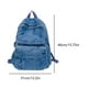 thumbnail image 5 of 6688 Mochila Escolar Retro Japonesa Mezclilla para Niñas Secundaria Con Gran Capacidad Mochila Versátil Color Sólido (azul Claro) Azul, 5 of 9