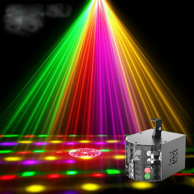 Wzzjkit Colorful Rotating Stage Lighting Household Voice Controlled Lights 14X11X13cm