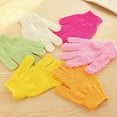 thumbnail image 3 of WSRRDRECVHi 1-Pair Exfoliating Bath Gloves w/ Hanging Loop For Shower Body D7D2 Scrub, 3 of 9