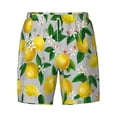 thumbnail image 4 of Lsque Mens Swim Trunks Lemon1 Pattern - Bathing Suit Compression Liner - Beach Swim Shorts Swimwear - (S-3XL) - Stretch Quick Dry -Large, 4 of 9